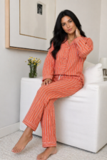 ⁦Sunset Stripe Cotton Pyjama Set⁩ - الصورة ⁦3⁩