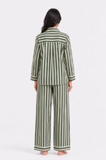 ⁦Dark green Stripe Lounge Set⁩ - الصورة ⁦2⁩