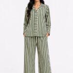 Dark green Stripe Lounge Set