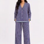 Blue Stripe Pajama Set