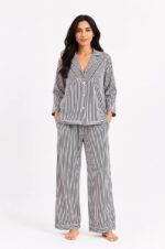 Black & White Striped Pajama Set