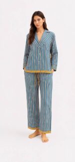 Blue Stripe Pajama Set