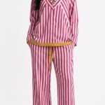 Pink Stripe Lounge Set