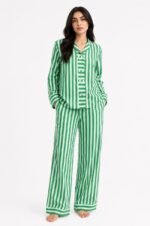 Green Stripe Lounge Set