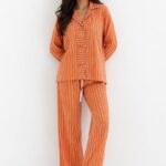 Sunset Stripe Cotton Pyjama Set
