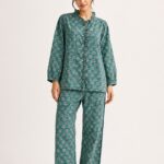 Emerald Print Cotton Pajama Set