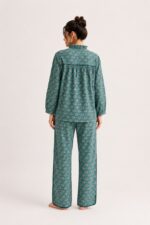 Emerald Print Cotton Pajama Set - Image 2