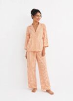 Sunset Stripe Cotton Pajama Set