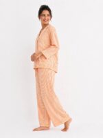 ⁦Sunset Stripe Cotton Pajama Set⁩ - الصورة ⁦2⁩