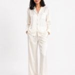 off-white silk Pajama Set