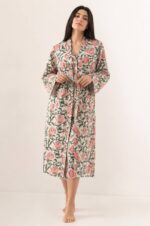Blush Bloom Cotton robe
