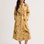 Golden Blossom Cotton Robe