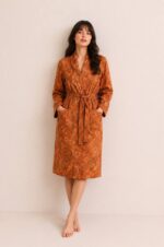 Amber Bloom Cotton Robe