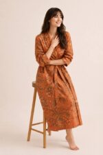 Amber Bloom Cotton Robe - Image 2