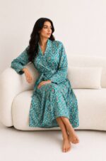 Blue Cotton Robe - Image 2