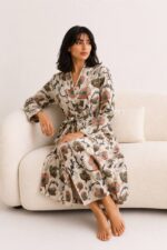 Floral Cotton Robe - Image 3