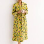 Sunflower Bloom Cotton Robe