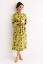 Sunflower Bloom Cotton Robe