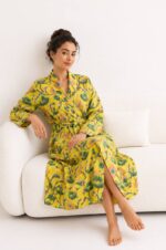 ⁦Sunflower Bloom Cotton Robe⁩ - الصورة ⁦2⁩