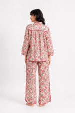 ⁦Blush Floral Cotton Pajama Set⁩ - الصورة ⁦3⁩