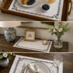 Luxury Embroidered Placemats for Dining & Serving