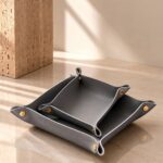 Multi-Purpose Leather Organizer Tray- set big and small