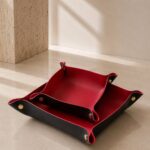 Multi-Purpose Leather Organizer Tray- set big and small