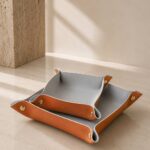 Multi-Purpose Leather Organizer Tray- set big and small