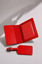 Leather Travel Set – Passport Cover & Luggage Tag - Image 5
