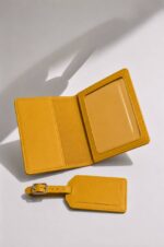 Leather Travel Set – Passport Cover & Luggage Tag - Image 3