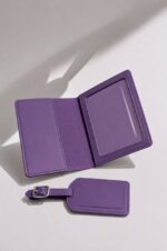 Leather Travel Set – Passport Cover & Luggage Tag - Image 2