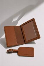Leather Travel Set – Passport Cover & Luggage Tag - Image 8