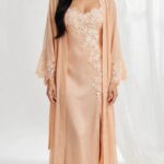 Luxury Silk Nightdress with Sheer Chiffon Robe