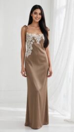 Luxury Silk Nightgown & Silk Robe Set - Image 2