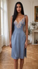 Celeste Luxury Silk Nightgown & Silk Robe Set - Image 3