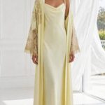 Golden Pearl Luxury Silk Nightgown & Silk Robe Set