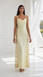 Golden Pearl Luxury Silk Nightgown & Silk Robe Set - Image 4