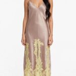 Silk Nightdress with Elegant Lace Details